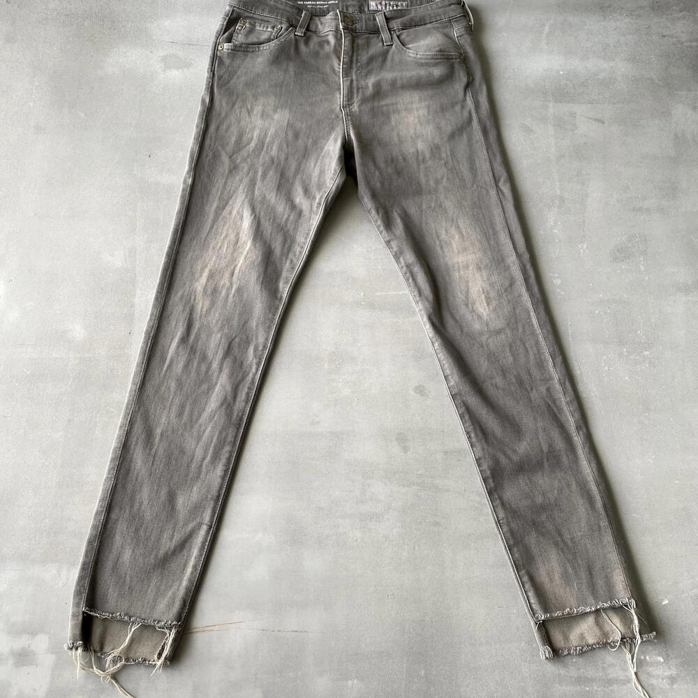 AG Adriano Goldschmied Jeans Womens 30‎ x 29 Gray Farrah Skinny Ankle High Rise